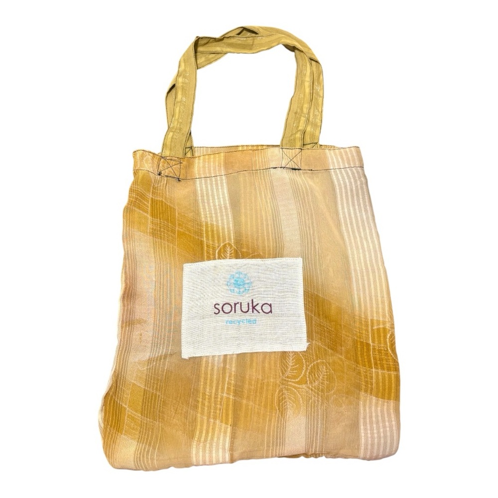 SORUKA Upcycled Silk Gold Tote Bag